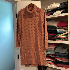 Jessica Howard Sweater Dress - Dusty Rose color - size Large